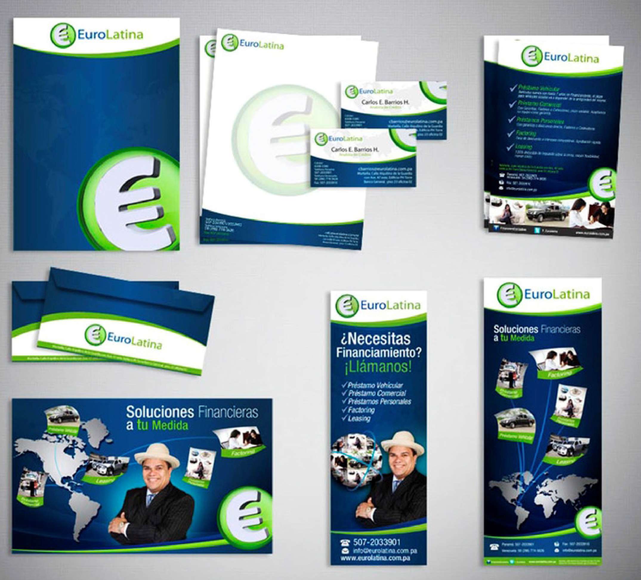 Diseño de tarjetas, brochures y material corporativo