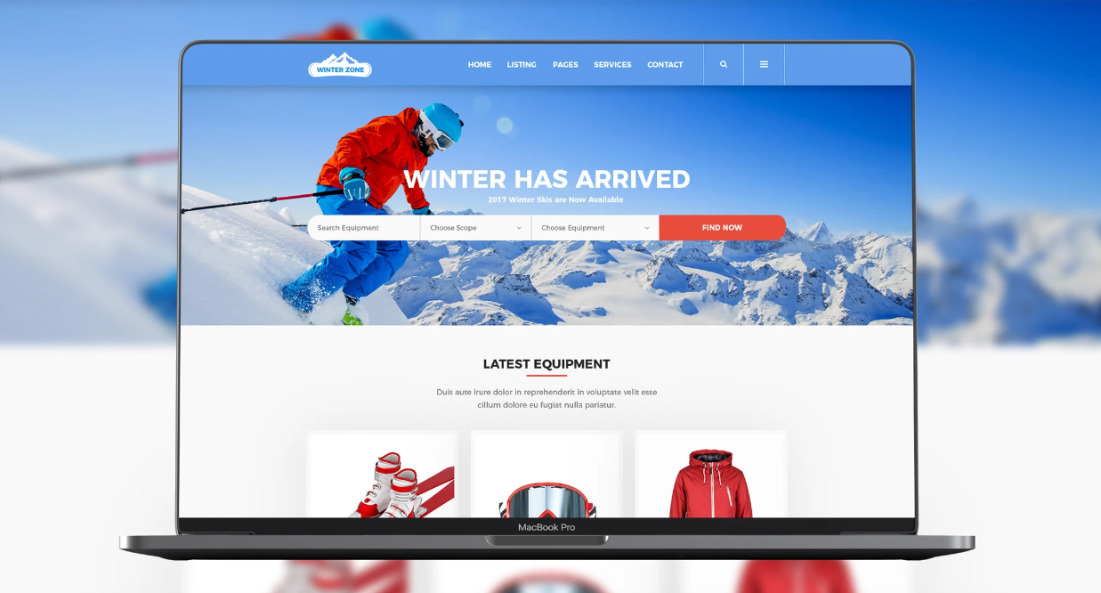 Plantilla de sitio web para Sportivo