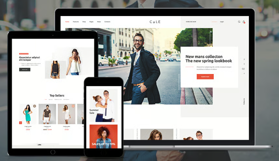 Plantilla de sitio web para Tienda