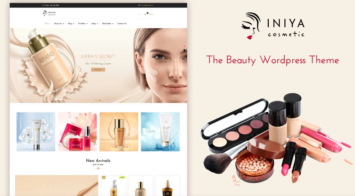 Plantilla de sitio web para Skin Care