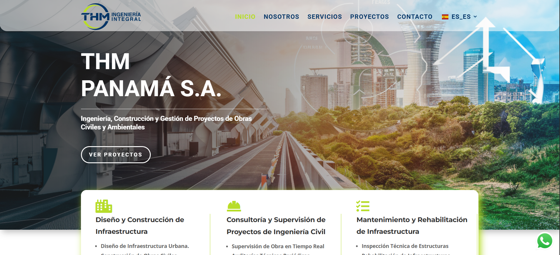 Diseño de página web corporativa para Thelmar Panamá